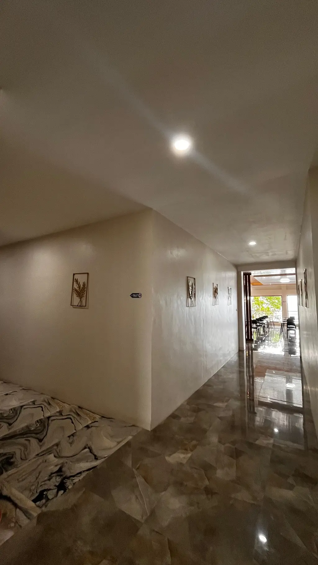 Hotel Hallway to Restaurant